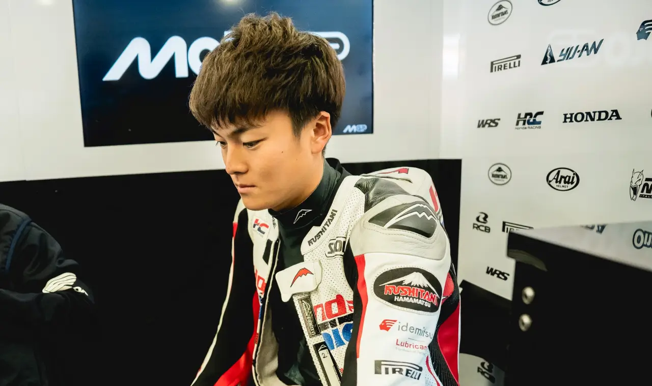 Zen Mitani usai sesi latihan di Le Mans Prancis